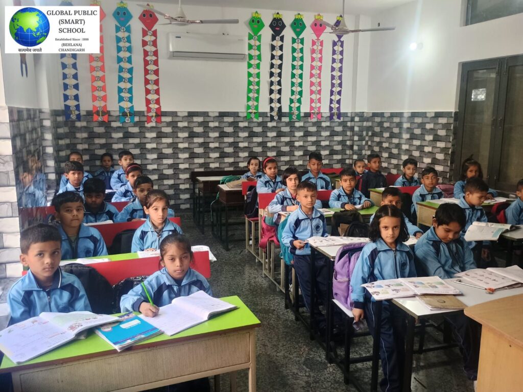 Class at GPSS School in Behlana, Chandigarh.